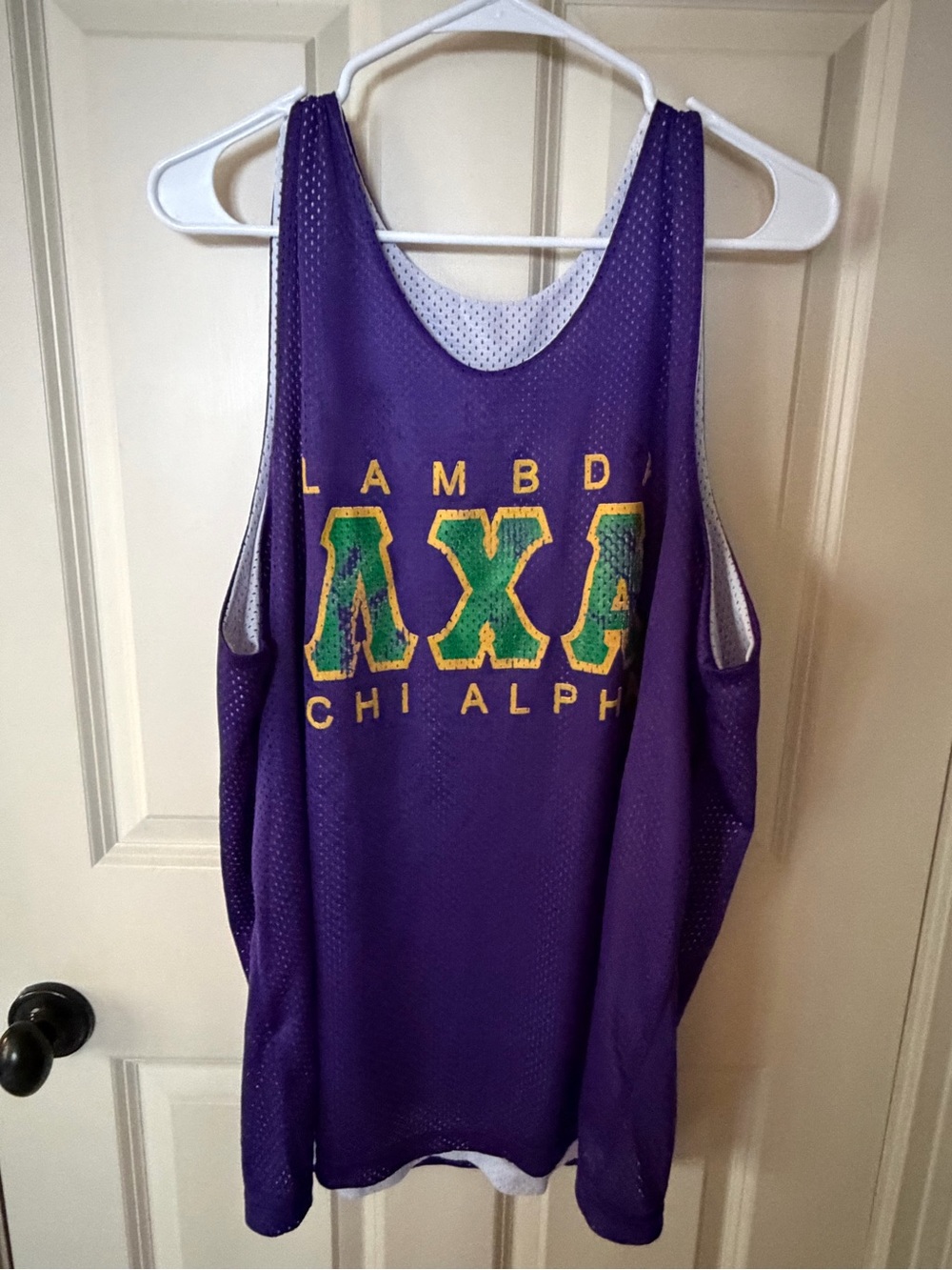 Lambda Chi Alpha Purple Mesh Tank Top